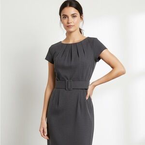 H&M‎ Classic Gray Zipper Back Mini Dress with Belt